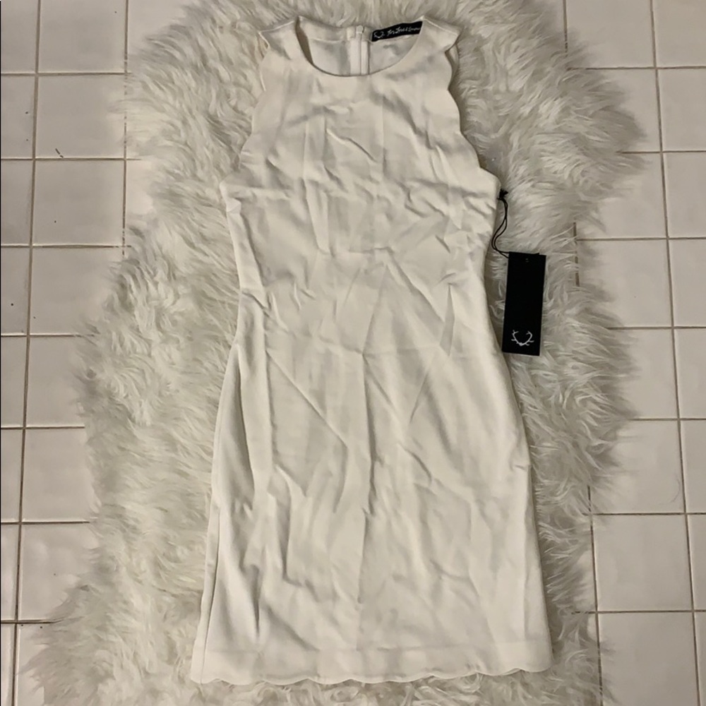 For Love & Lemons White Scallop Dress Rosarita - Picture 2 of 5